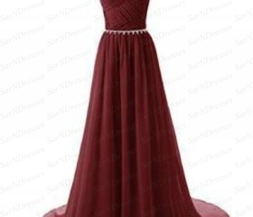 maroon long gown design